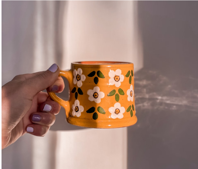 Flower Clay Mug
